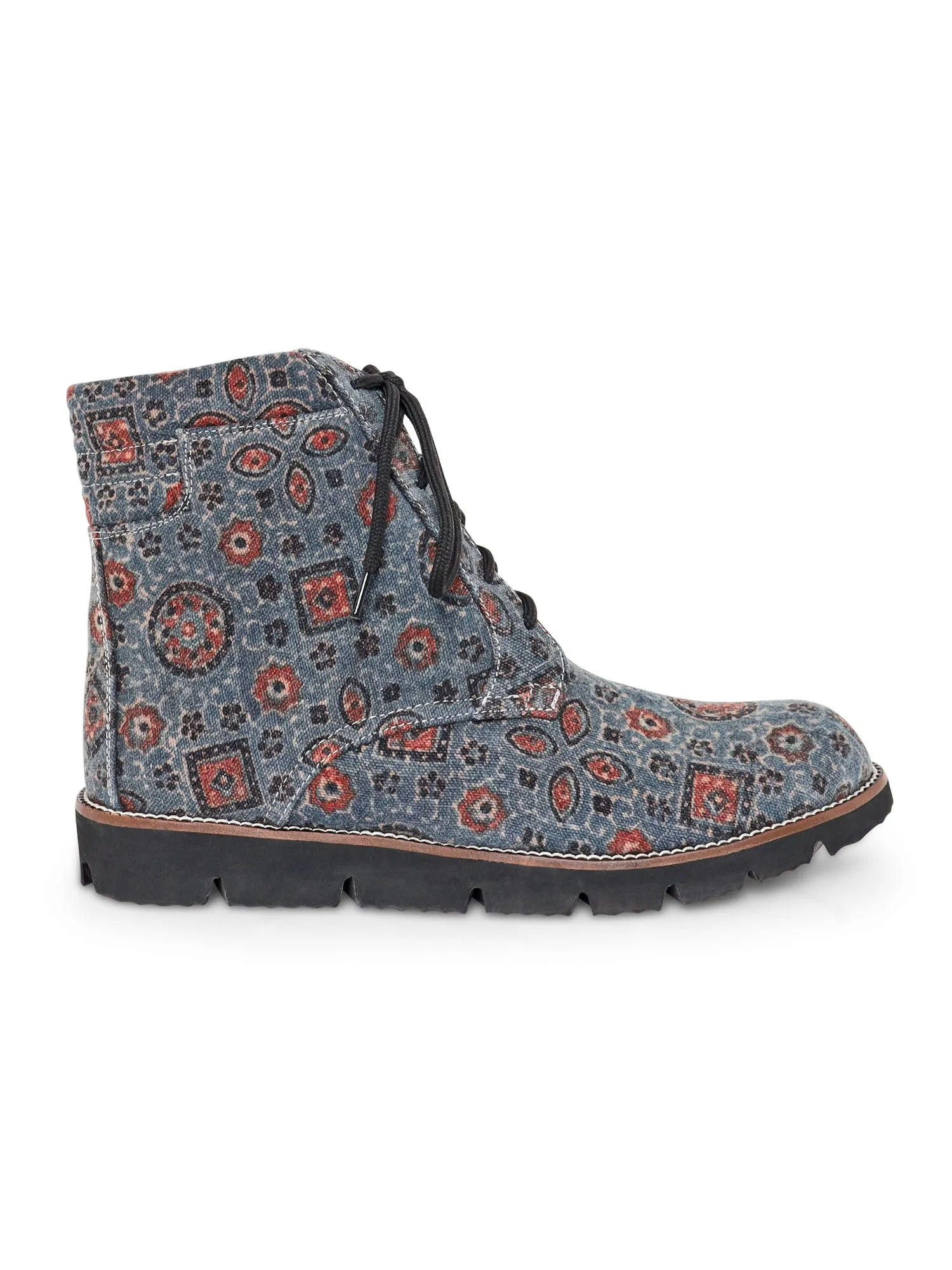 Blue Ajrakh Boots