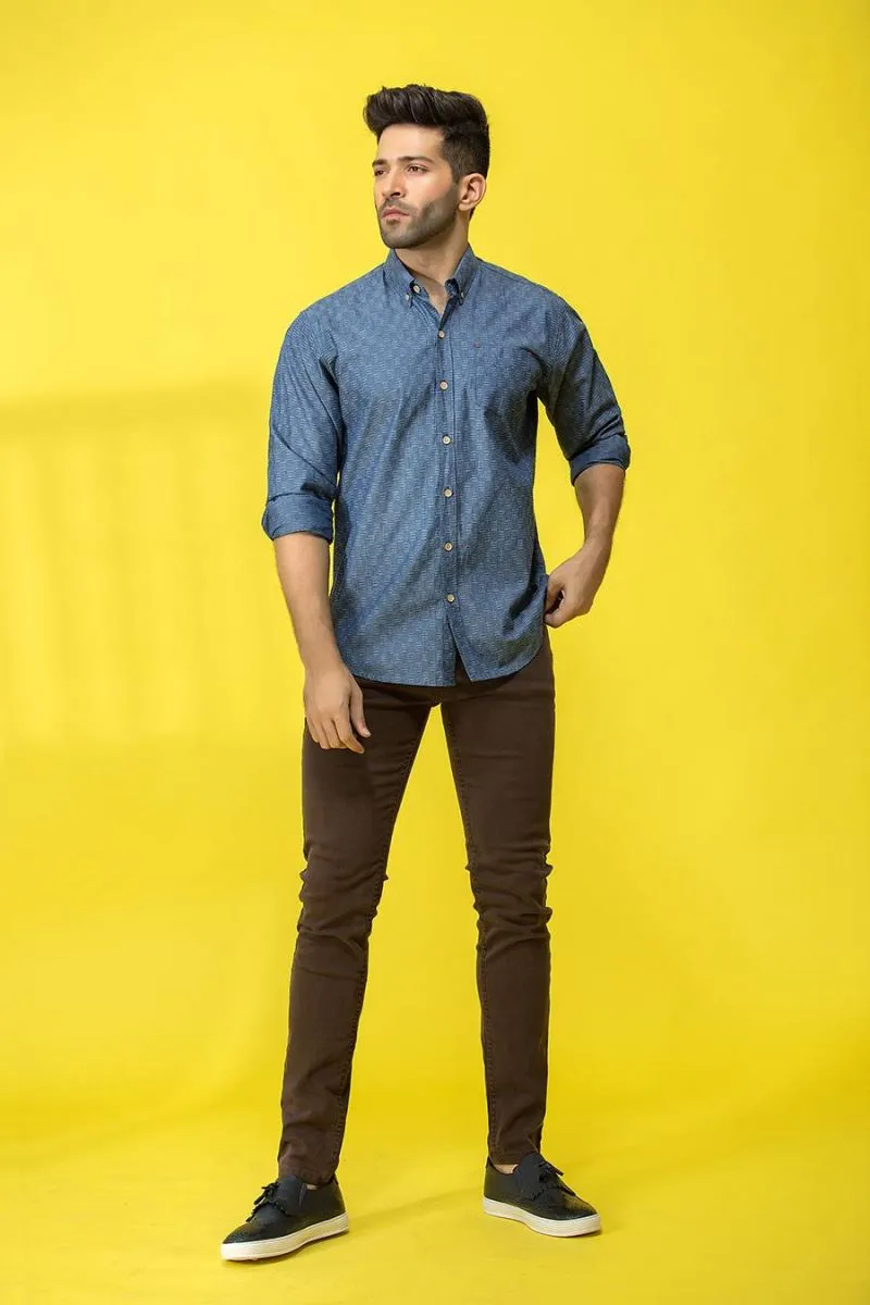 Blue Casual Shirt FS Regular Fit