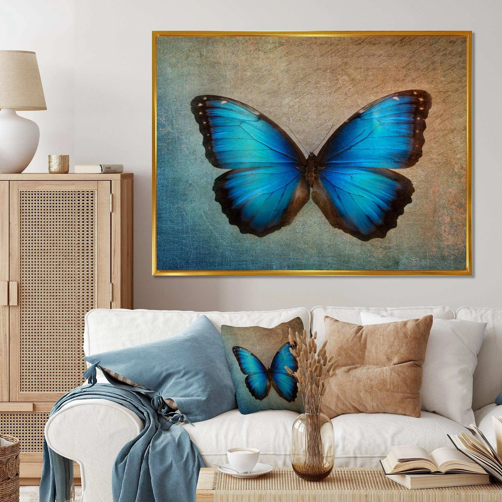 Blue Vintage Butterfly