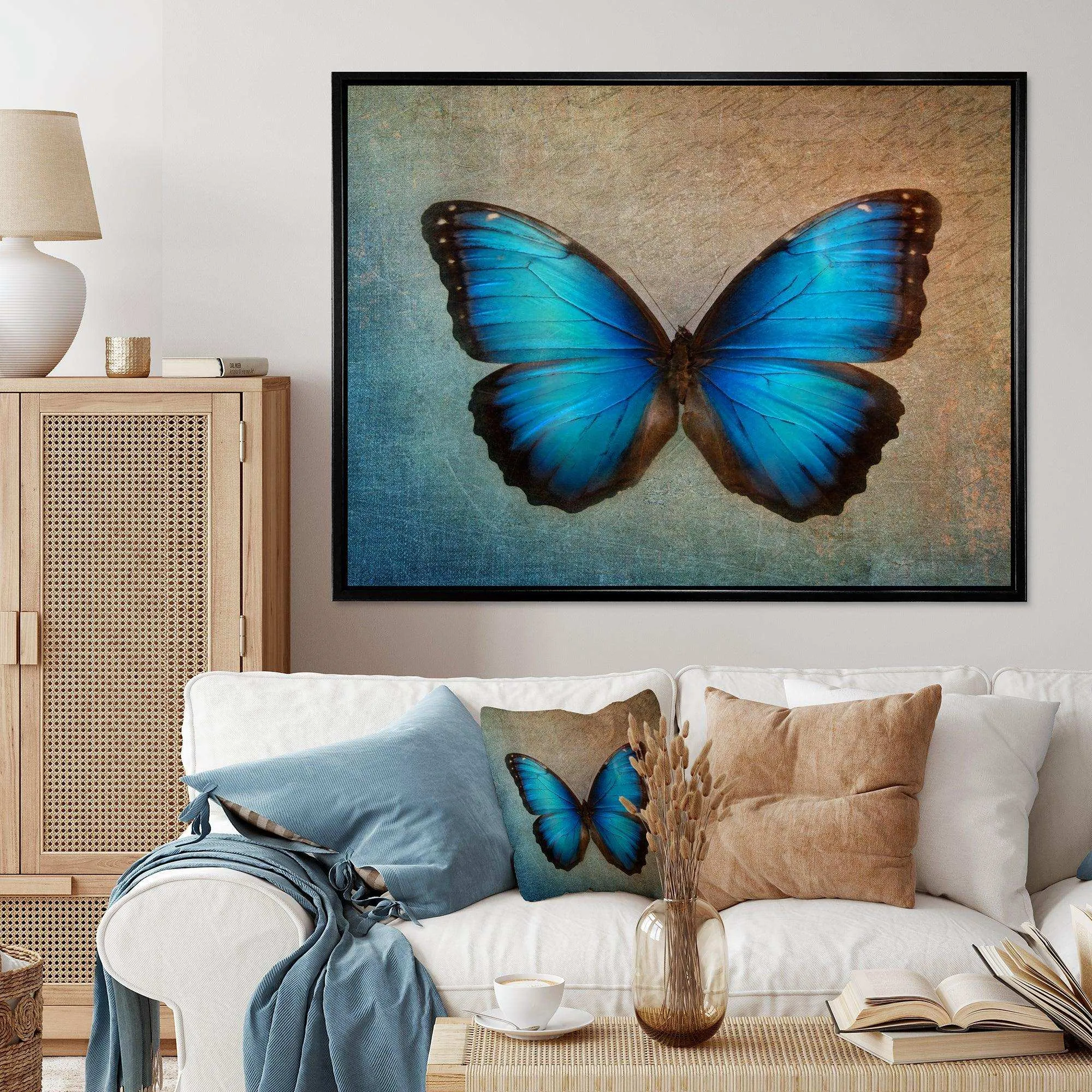 Blue Vintage Butterfly