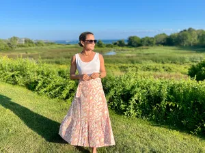 Blush Wild Dog Ruffle Wrap Skirt