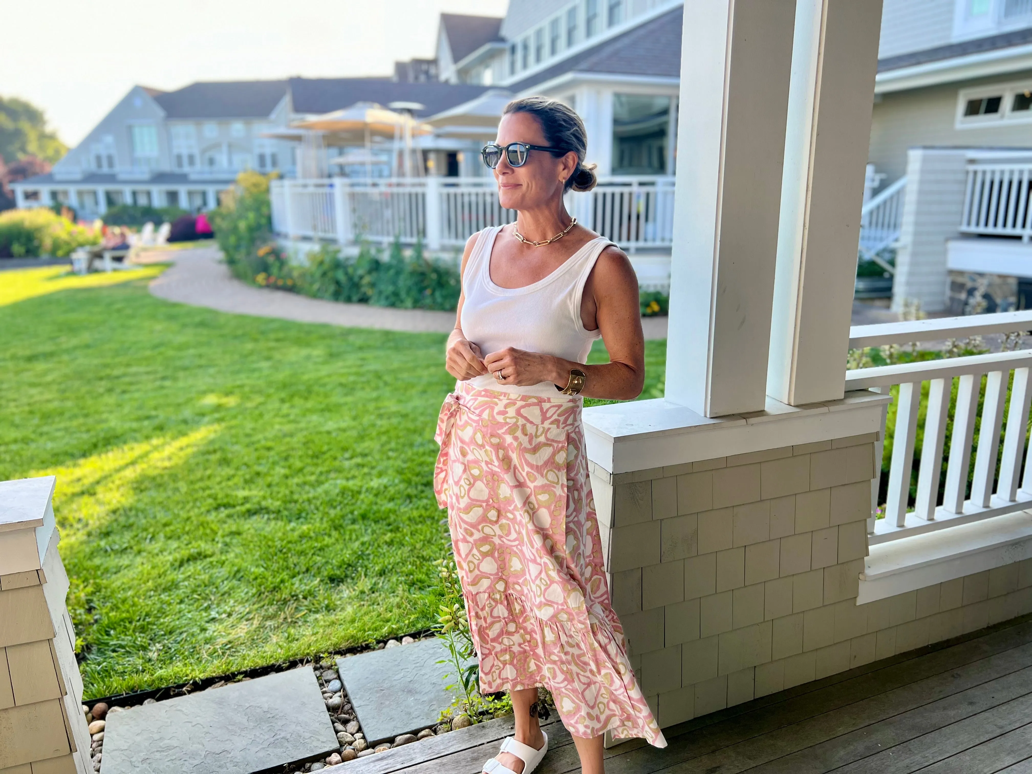 Blush Wild Dog Ruffle Wrap Skirt