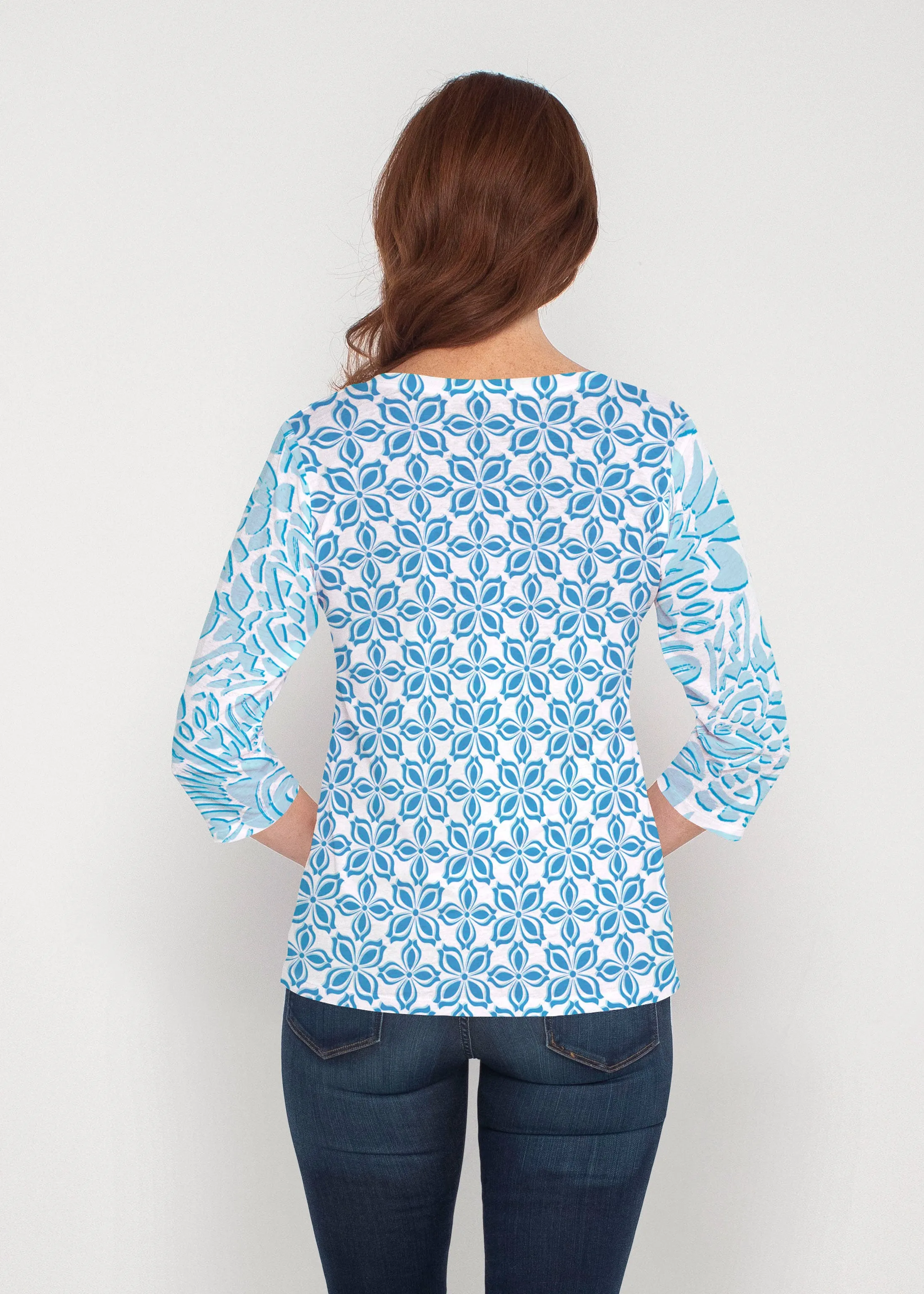 Bohemian Summer (8072) ~ Signature 3/4 Sleeve V-Neck Top