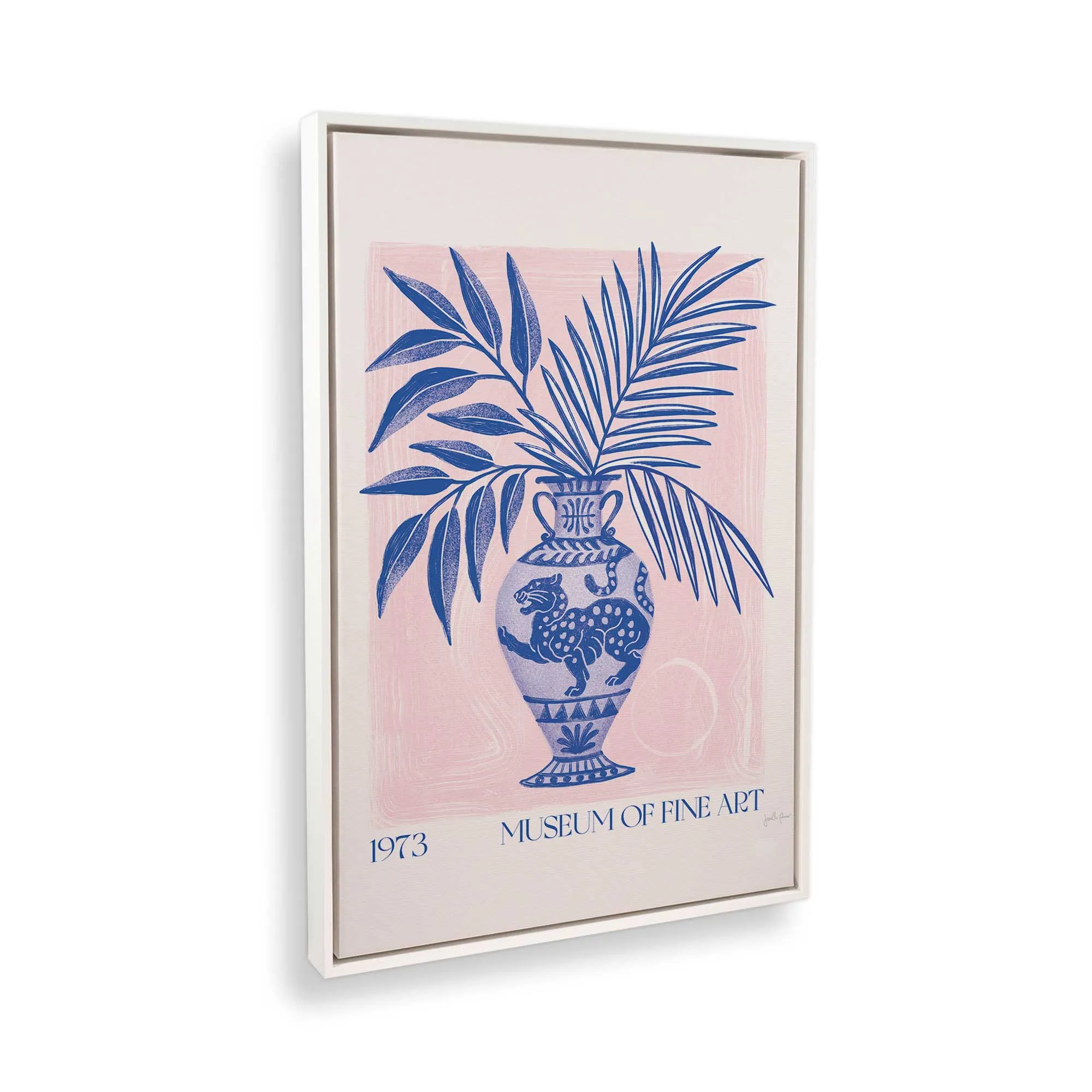 Botanical Elegance Vase Print on Canvas