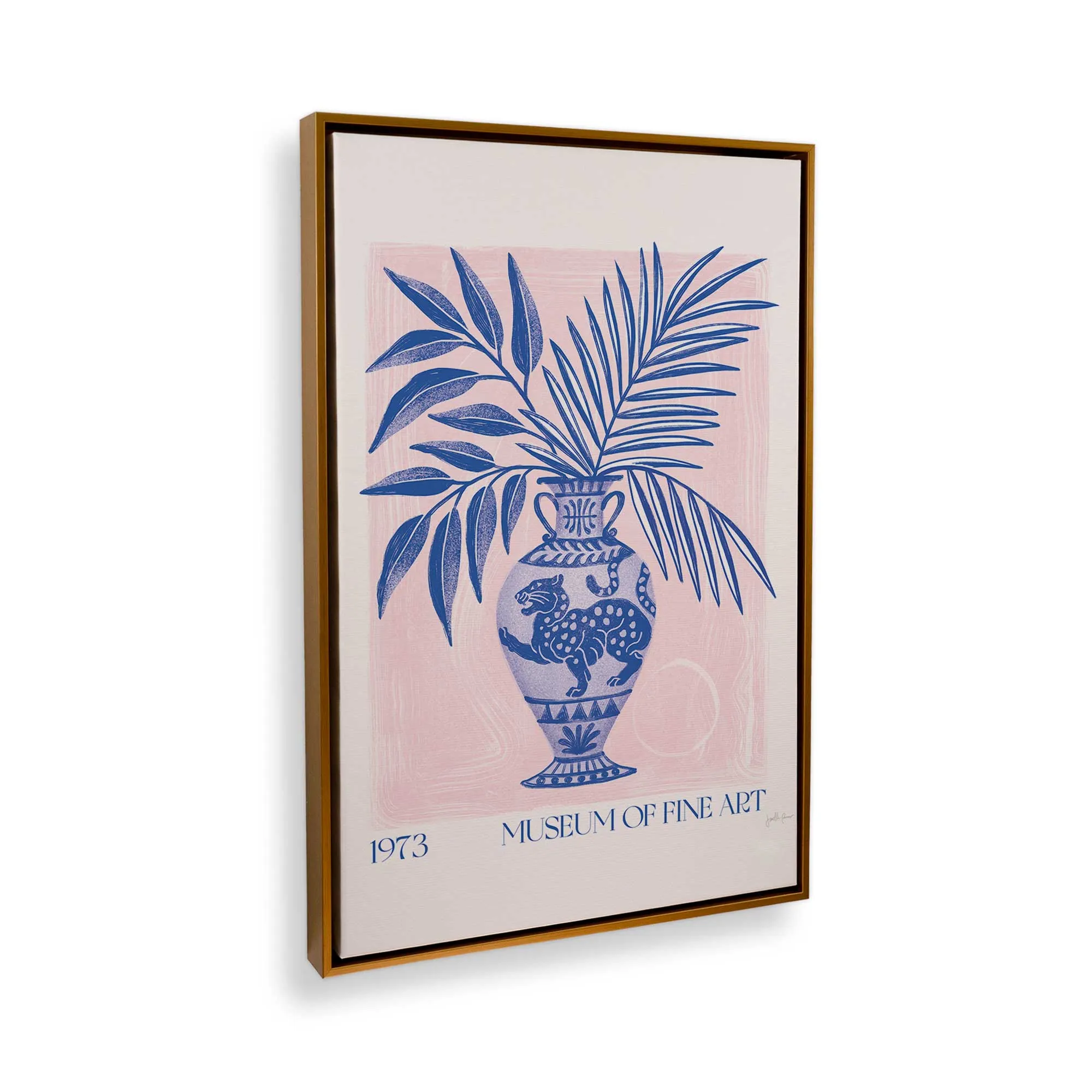 Botanical Elegance Vase Print on Canvas