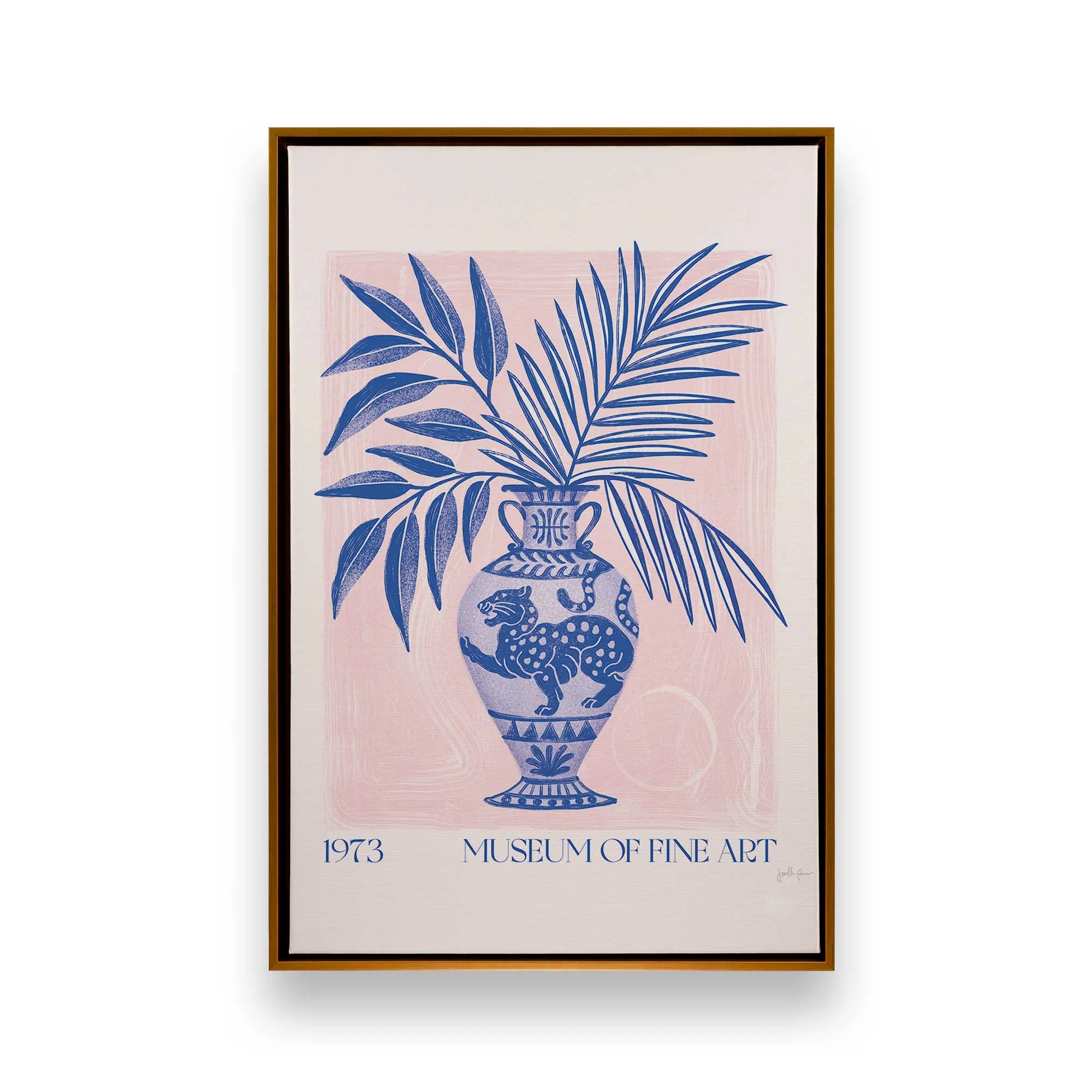 Botanical Elegance Vase Print on Canvas