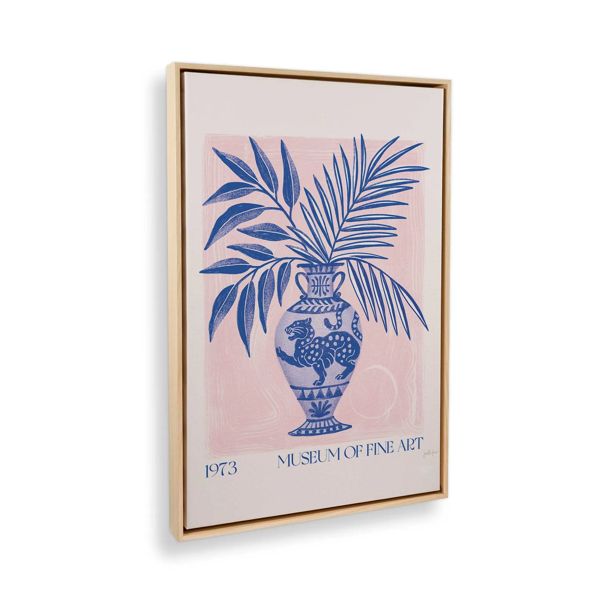Botanical Elegance Vase Print on Canvas
