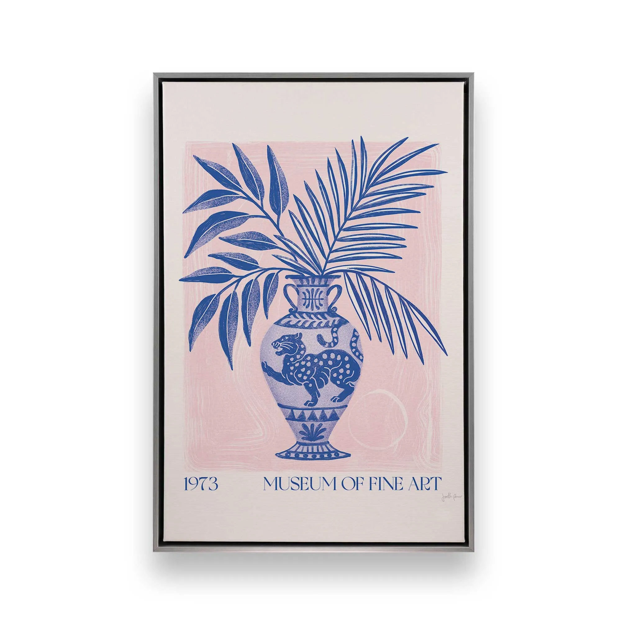 Botanical Elegance Vase Print on Canvas