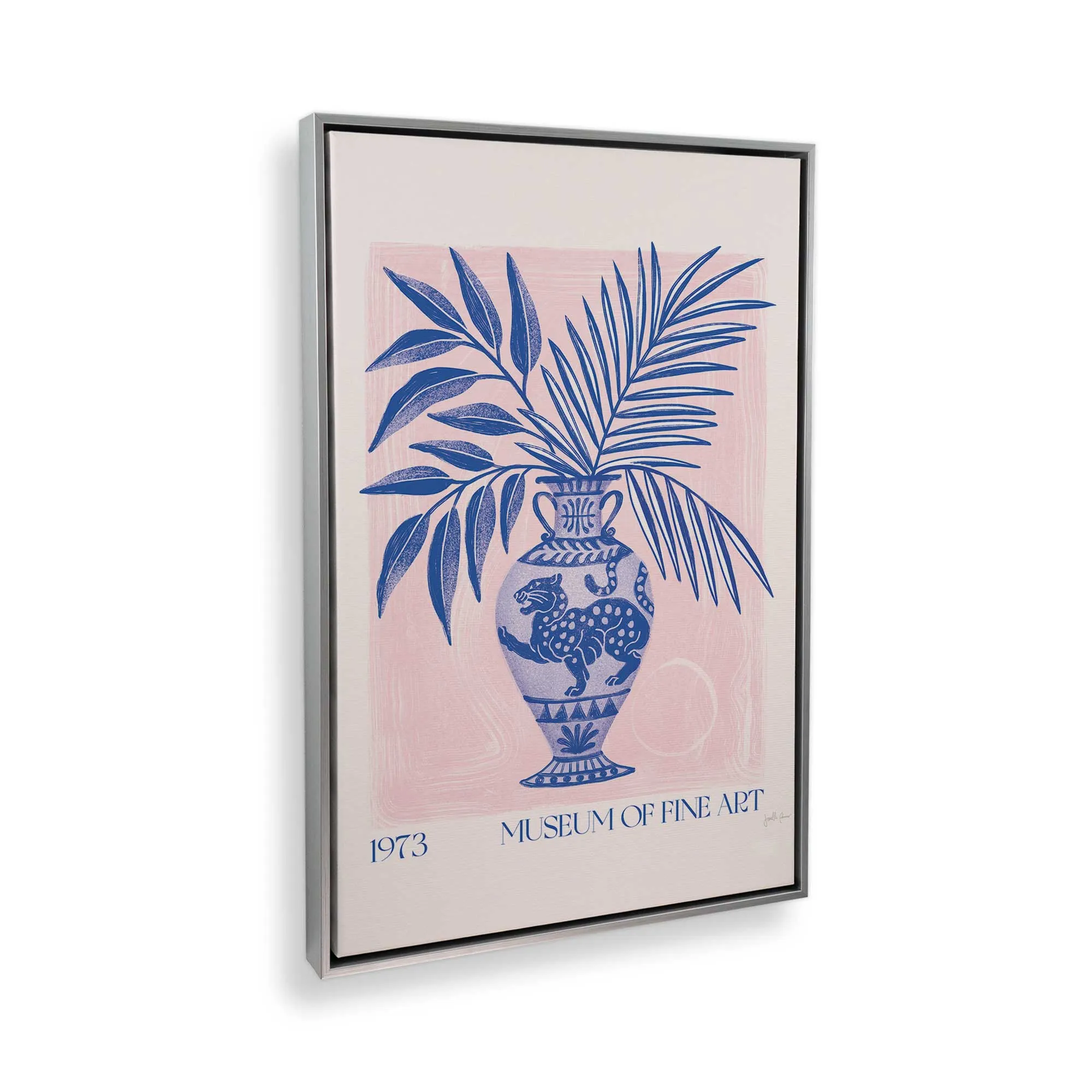 Botanical Elegance Vase Print on Canvas
