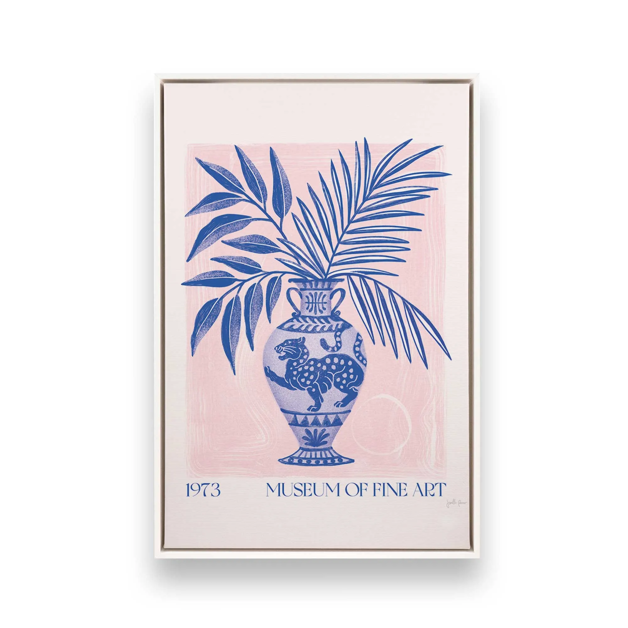 Botanical Elegance Vase Print on Canvas