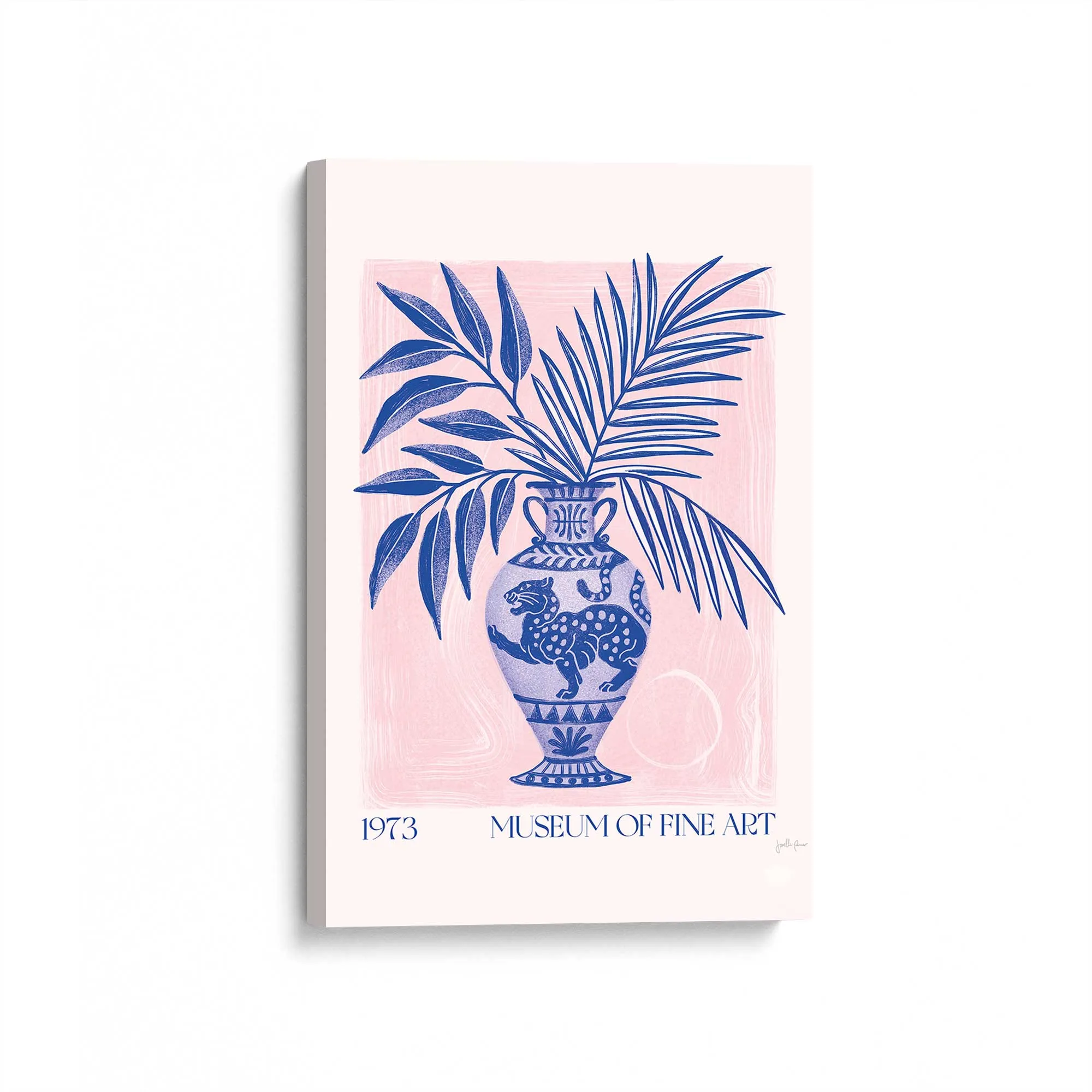 Botanical Elegance Vase Print on Canvas