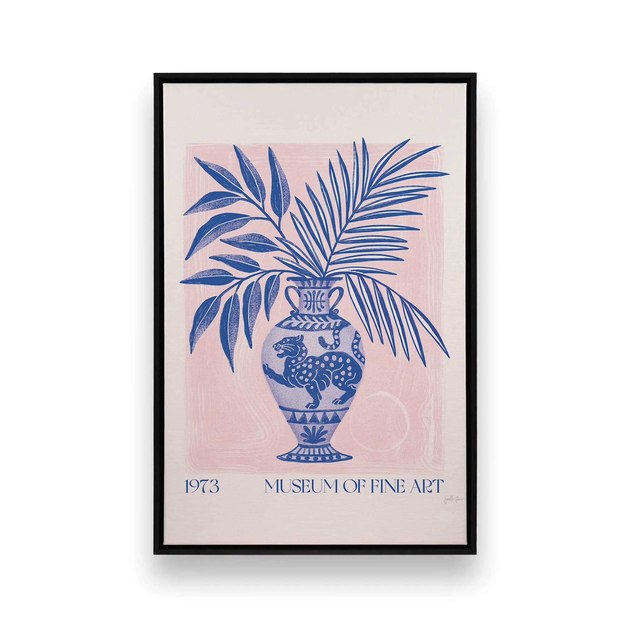 Botanical Elegance Vase Print on Canvas