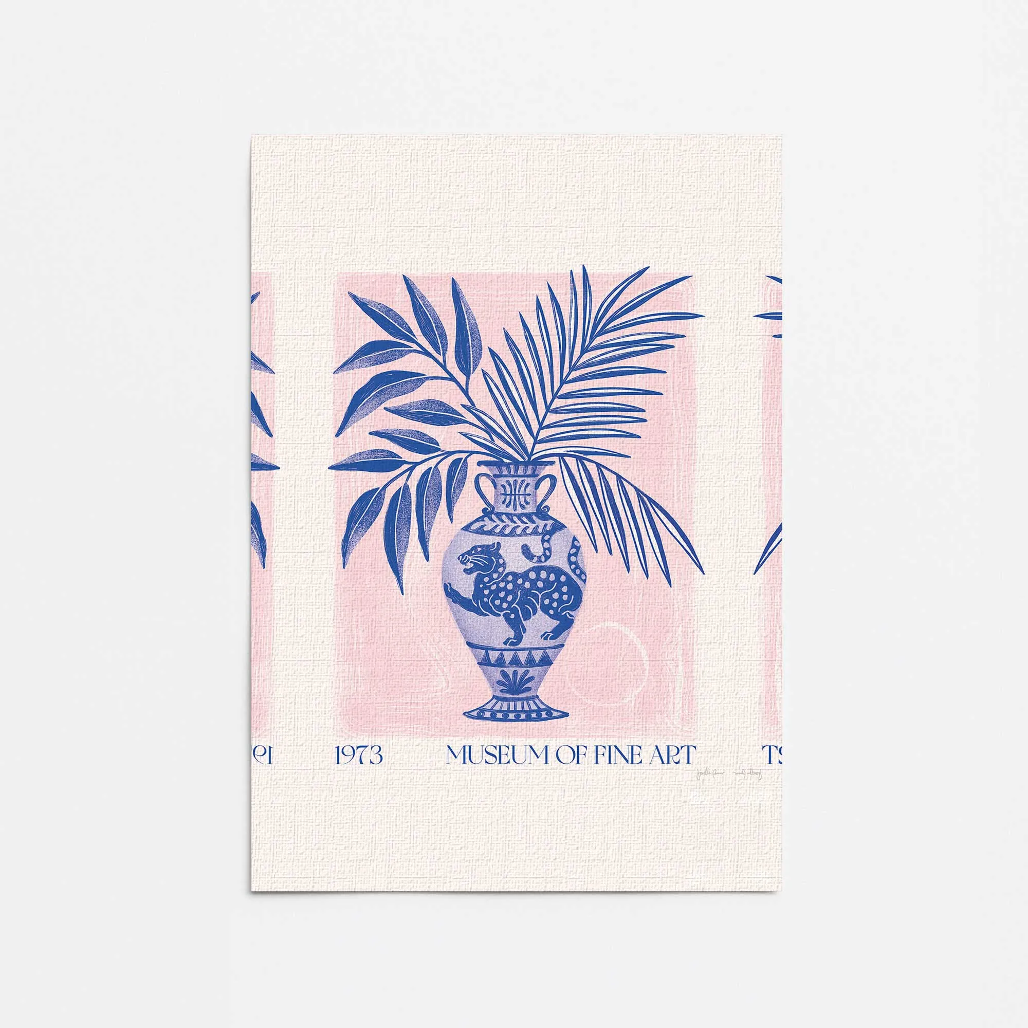 Botanical Elegance Vase Print on Canvas