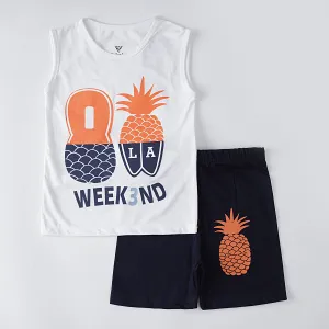 Boys Sando 2 Piece Suit (Pineapple)
