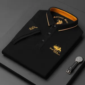 Breathable High quality  cotton embroidered polo shirt short sleeve T-shirt