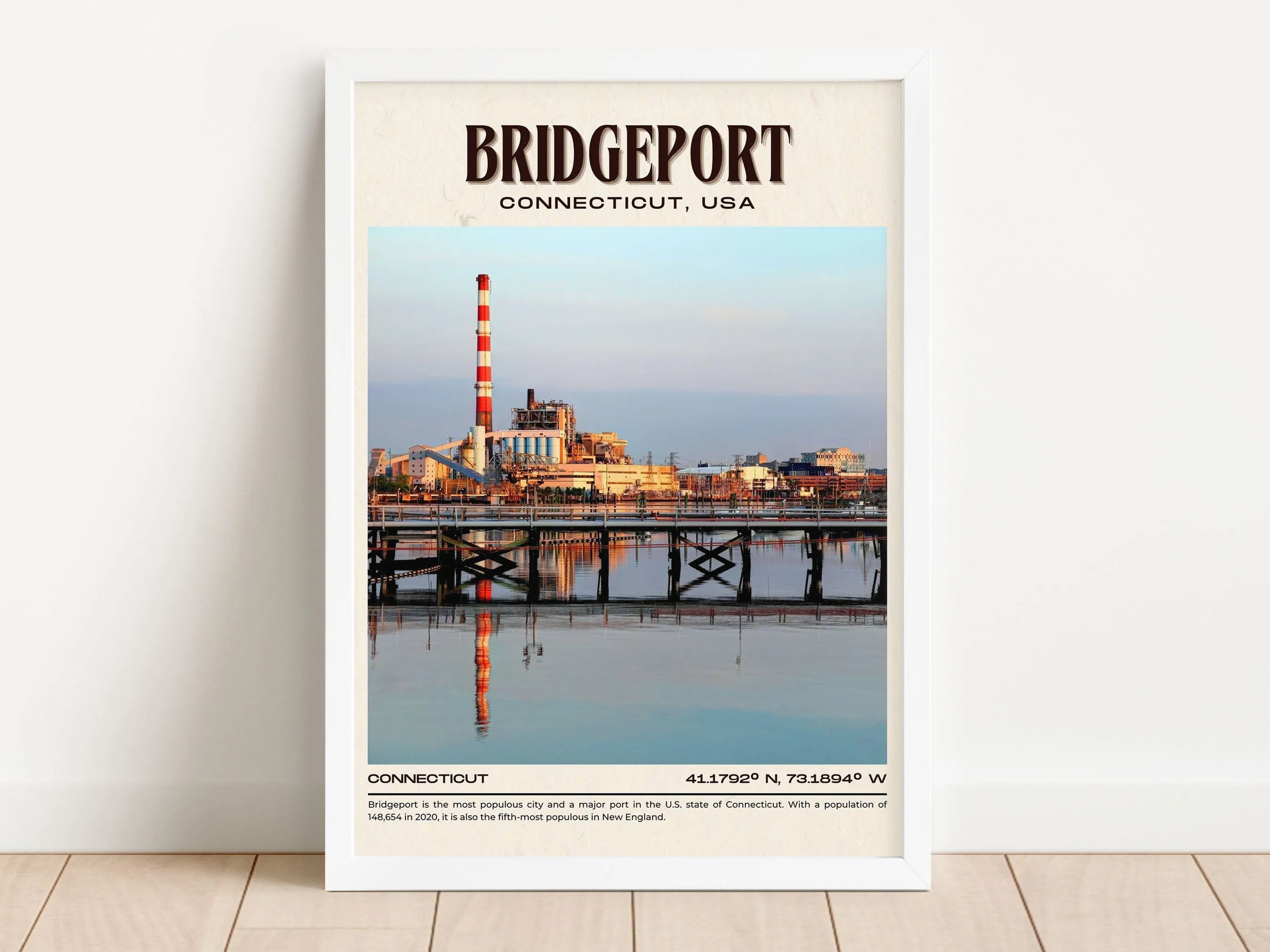 Bridgeport Vintage Wall Art, Connecticut, USA