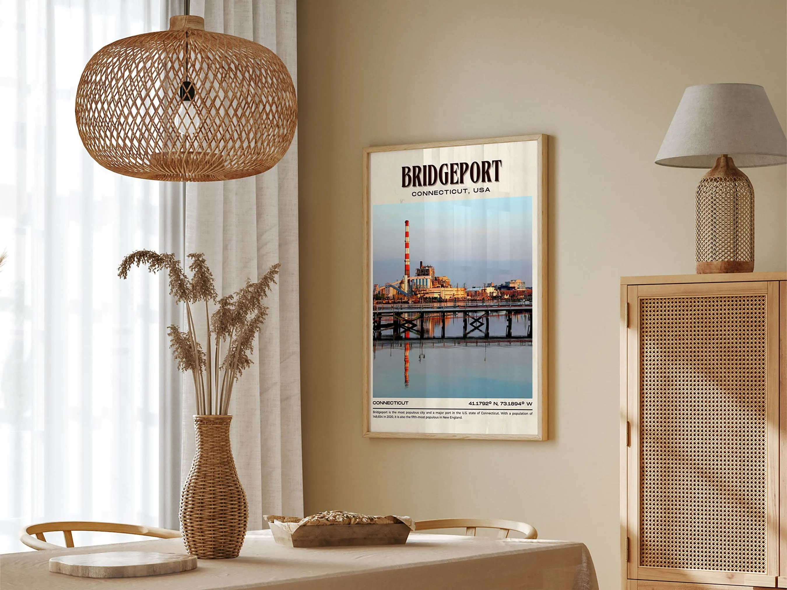 Bridgeport Vintage Wall Art, Connecticut, USA
