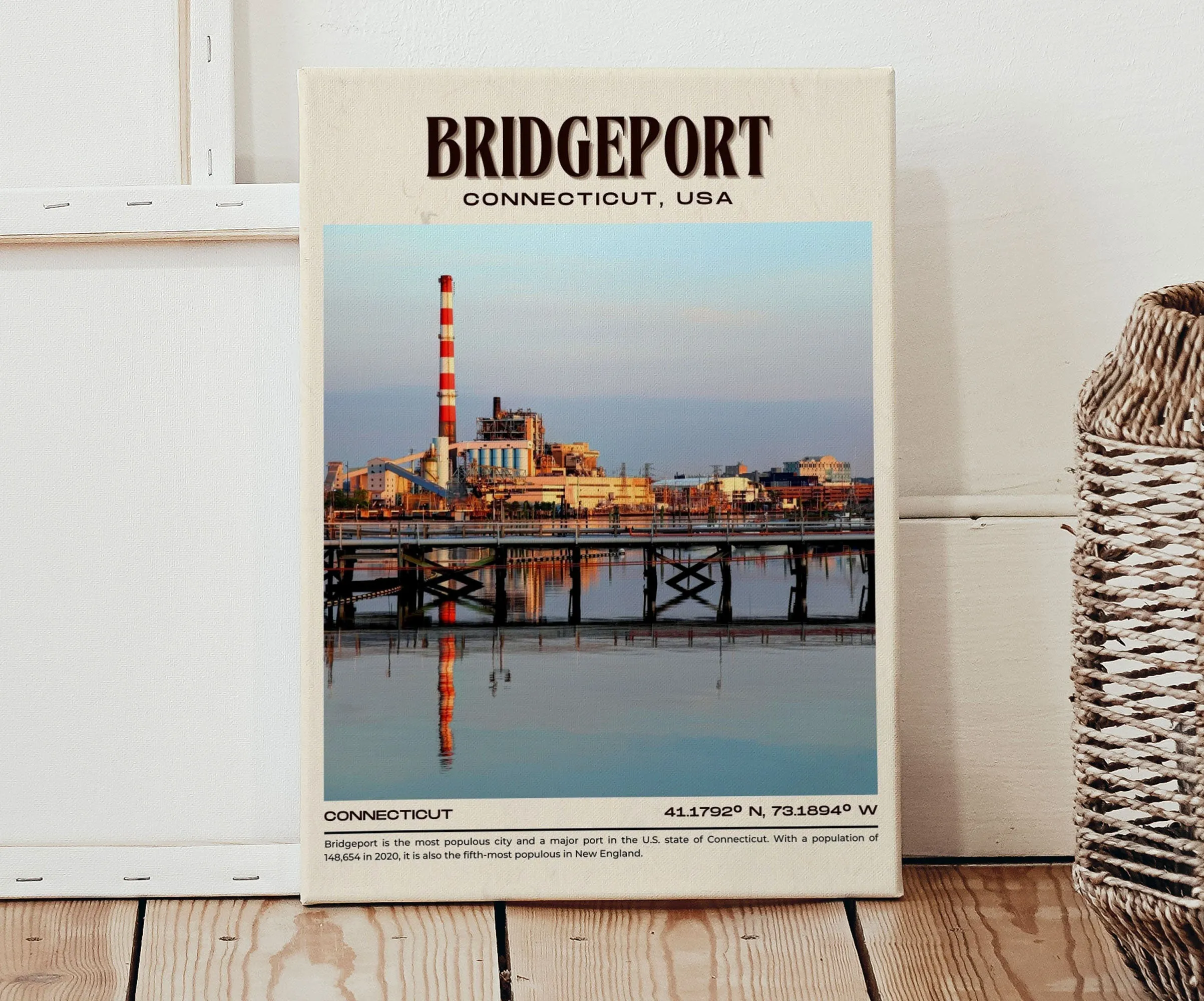 Bridgeport Vintage Wall Art, Connecticut, USA
