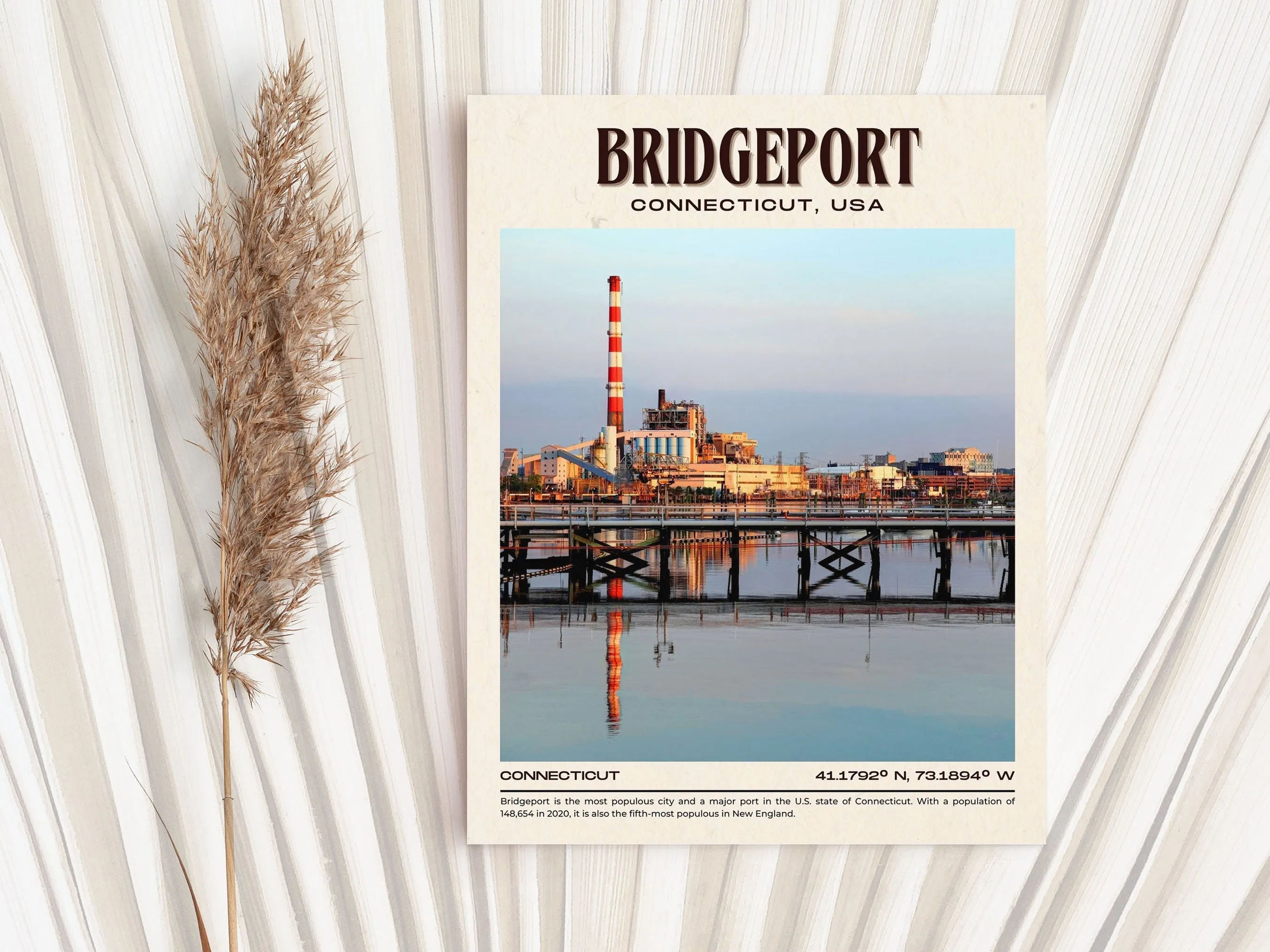 Bridgeport Vintage Wall Art, Connecticut, USA