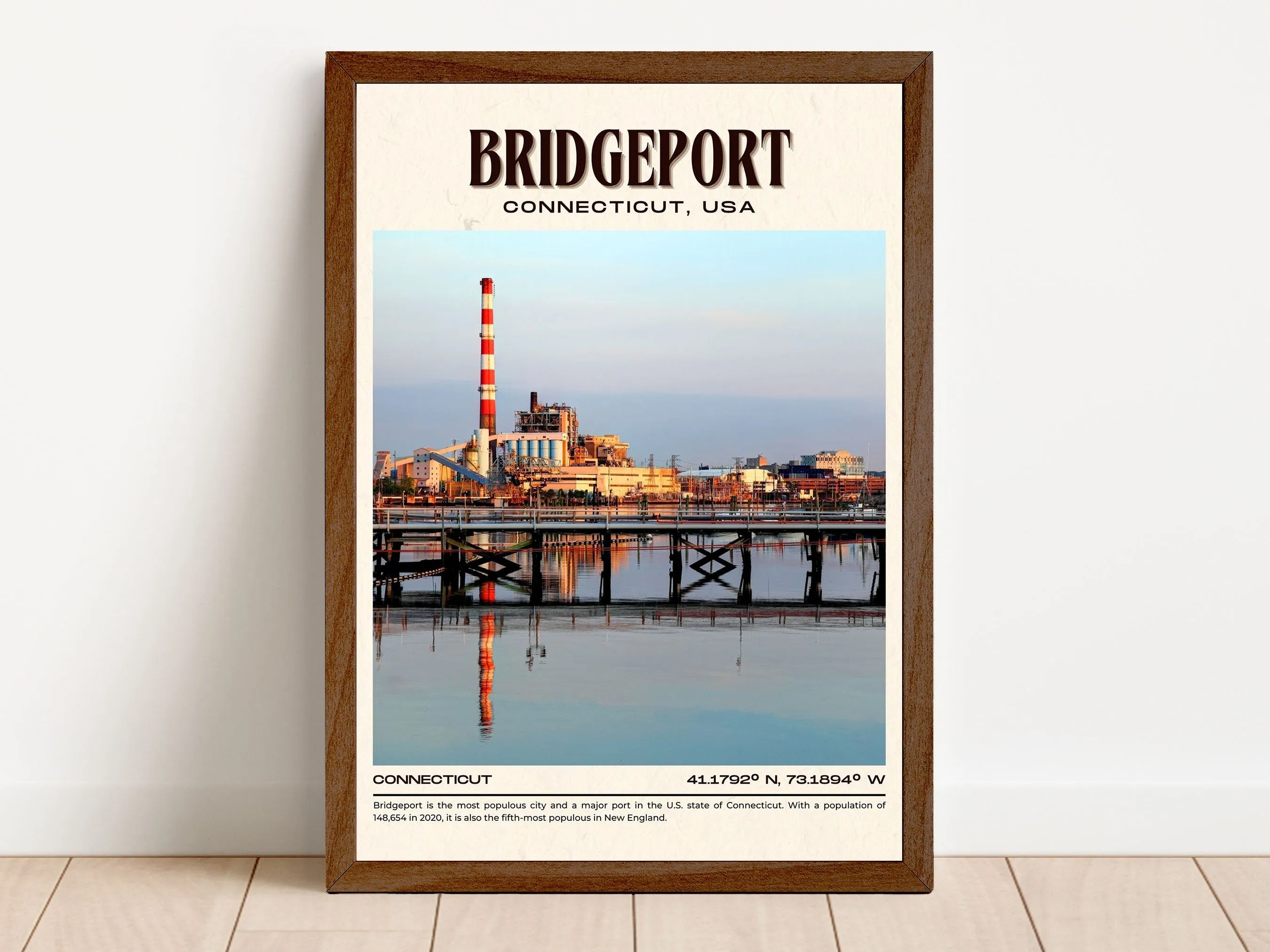 Bridgeport Vintage Wall Art, Connecticut, USA