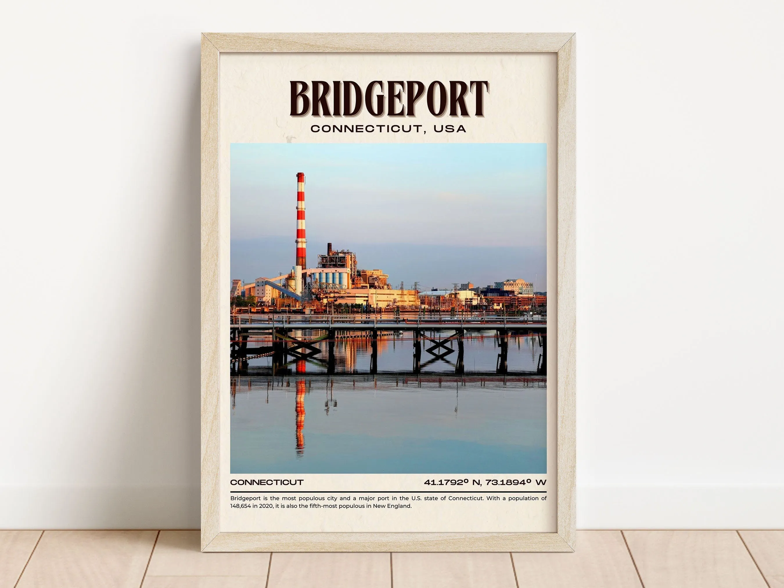 Bridgeport Vintage Wall Art, Connecticut, USA