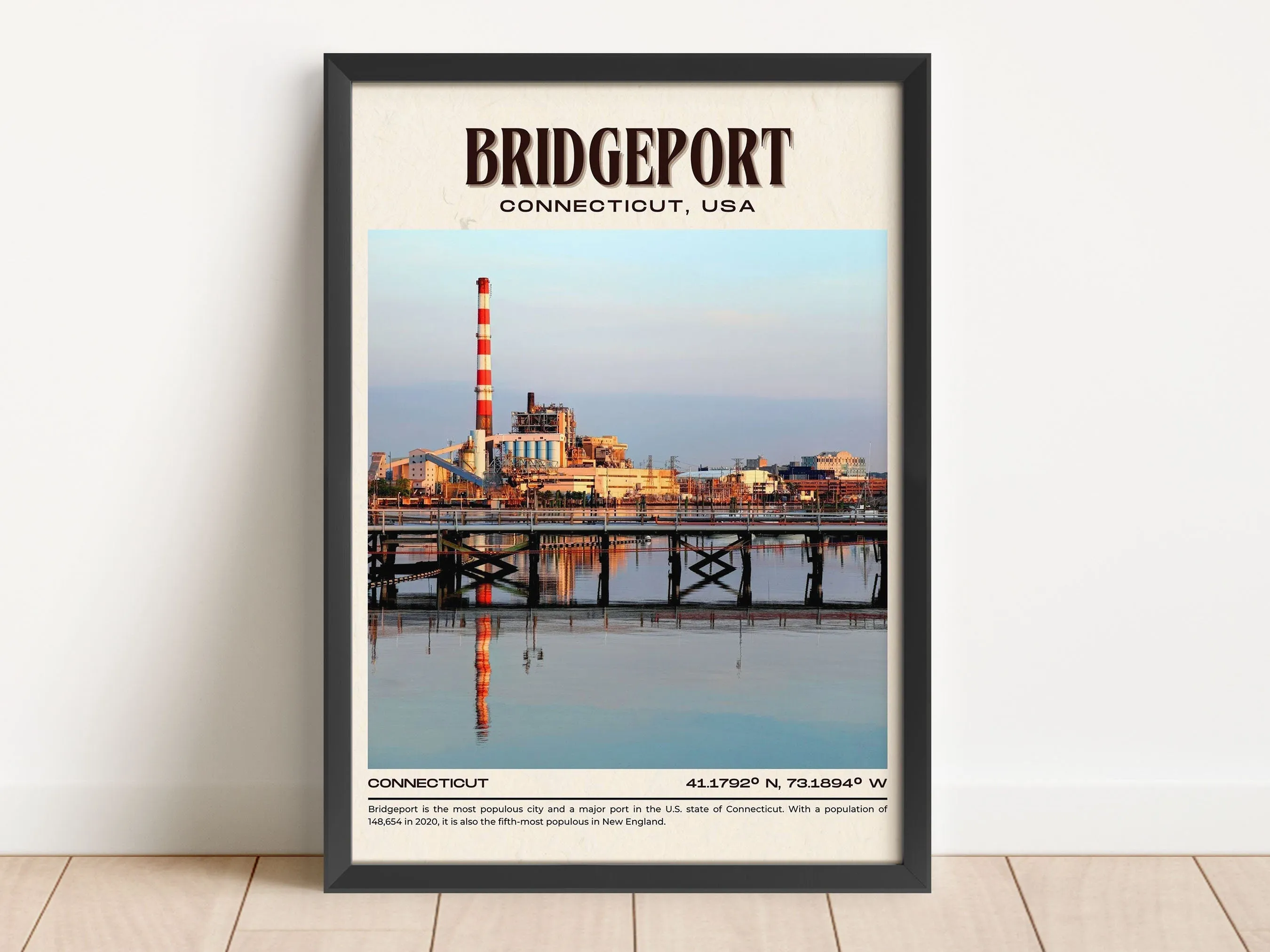 Bridgeport Vintage Wall Art, Connecticut, USA