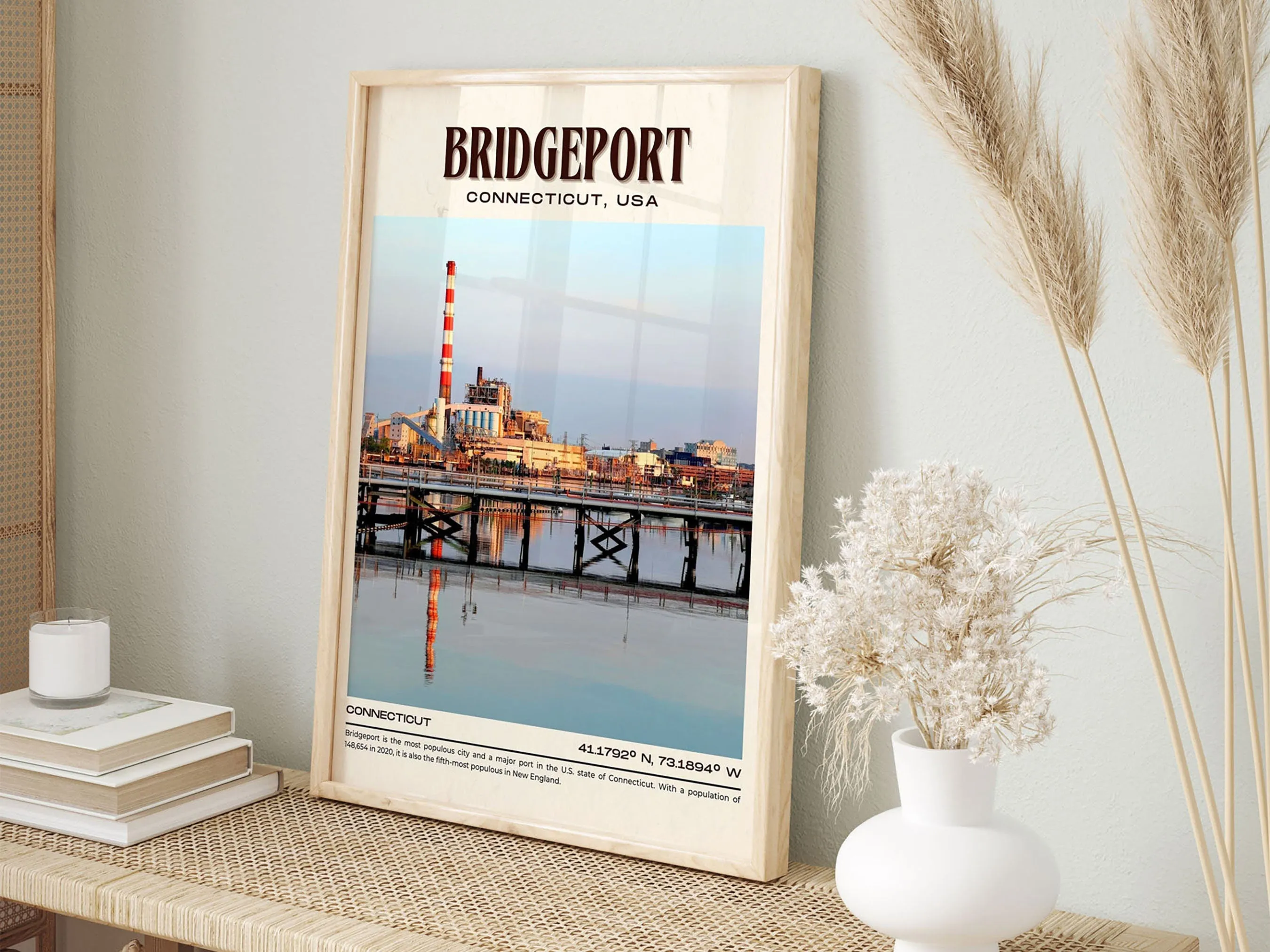 Bridgeport Vintage Wall Art, Connecticut, USA
