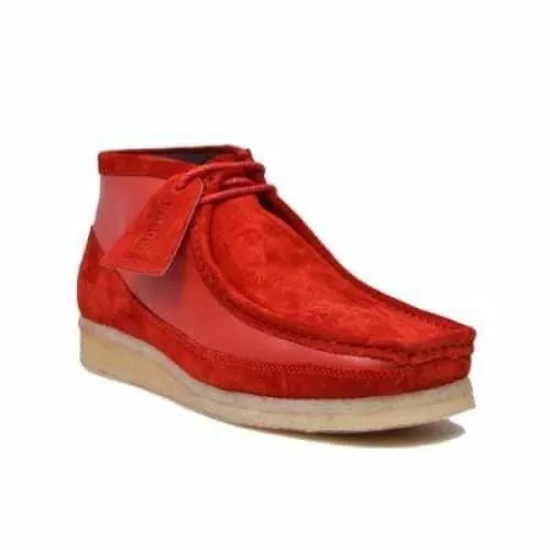 British Walkers Walker 100 Men's Red Suede and Leather Ankle Boots