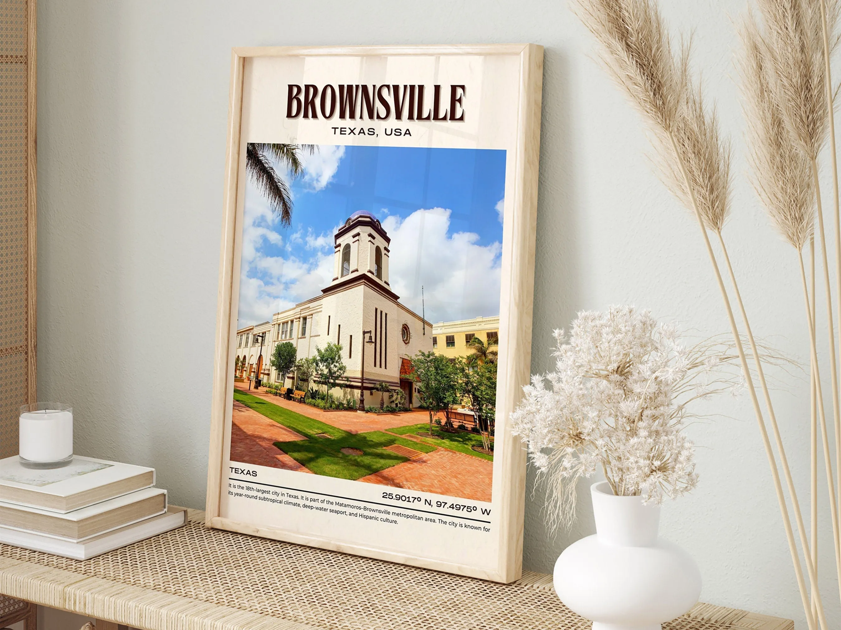 Brownsville Vintage Wall Art, Texas, USA