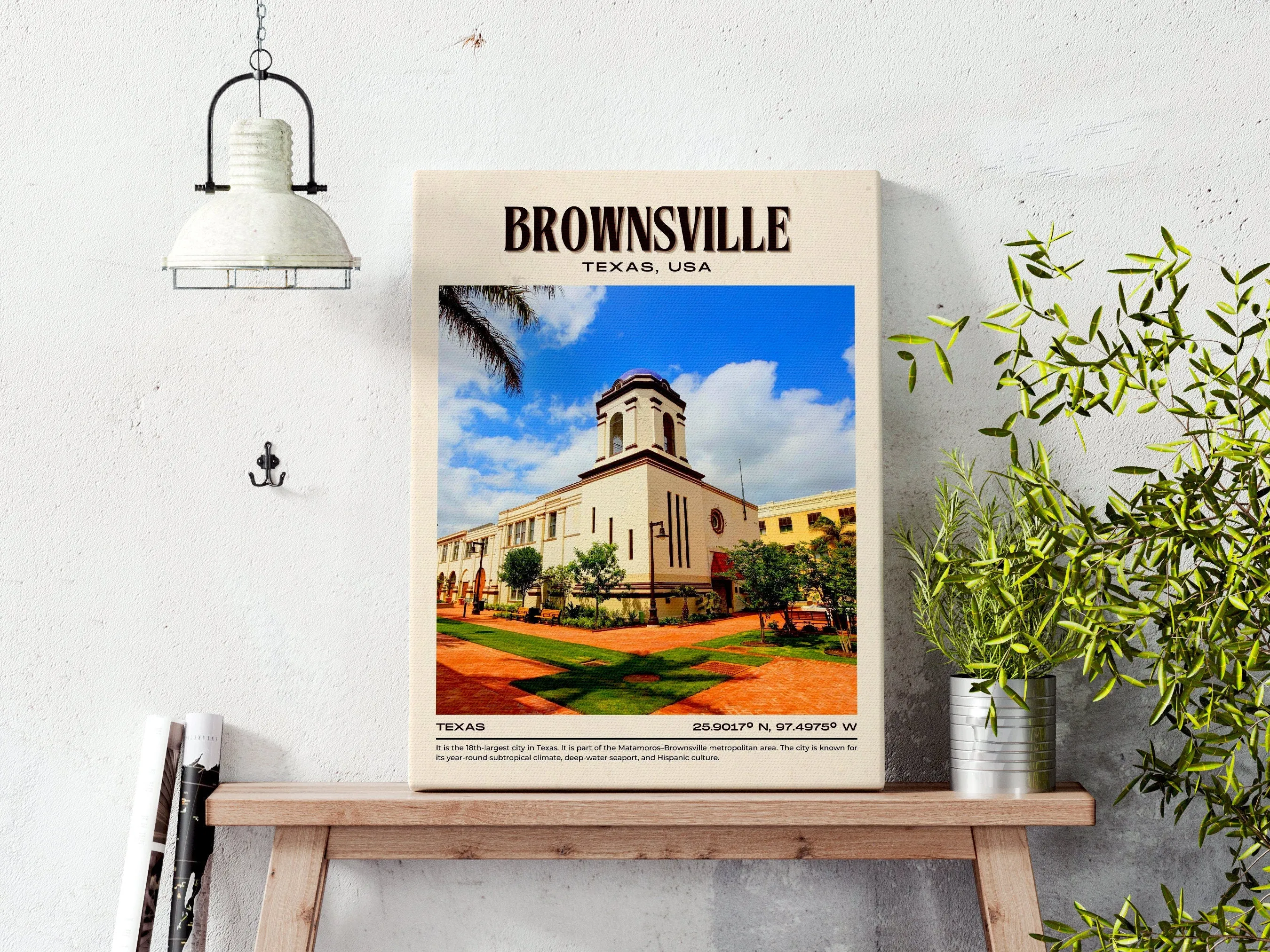 Brownsville Vintage Wall Art, Texas, USA