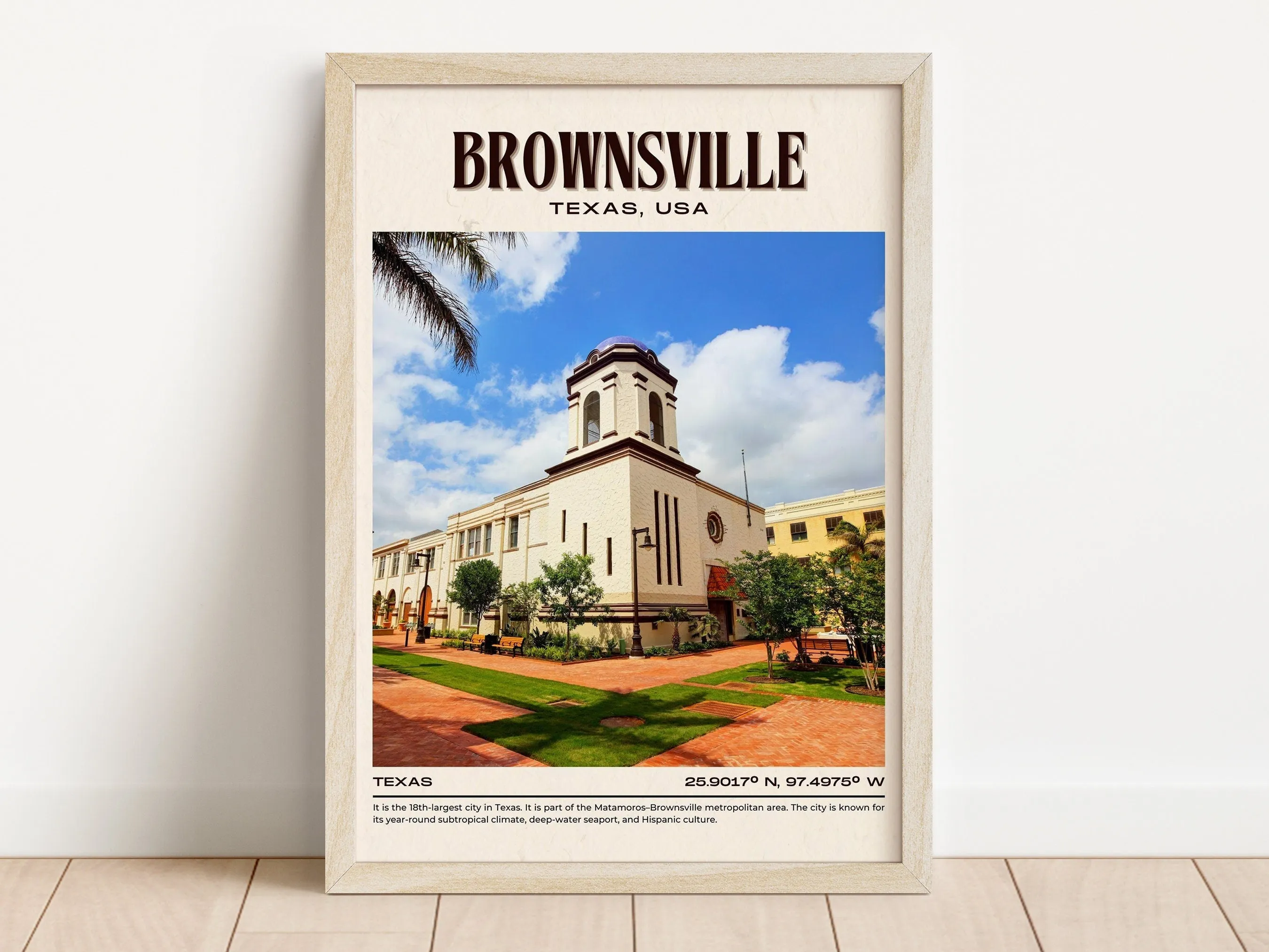 Brownsville Vintage Wall Art, Texas, USA