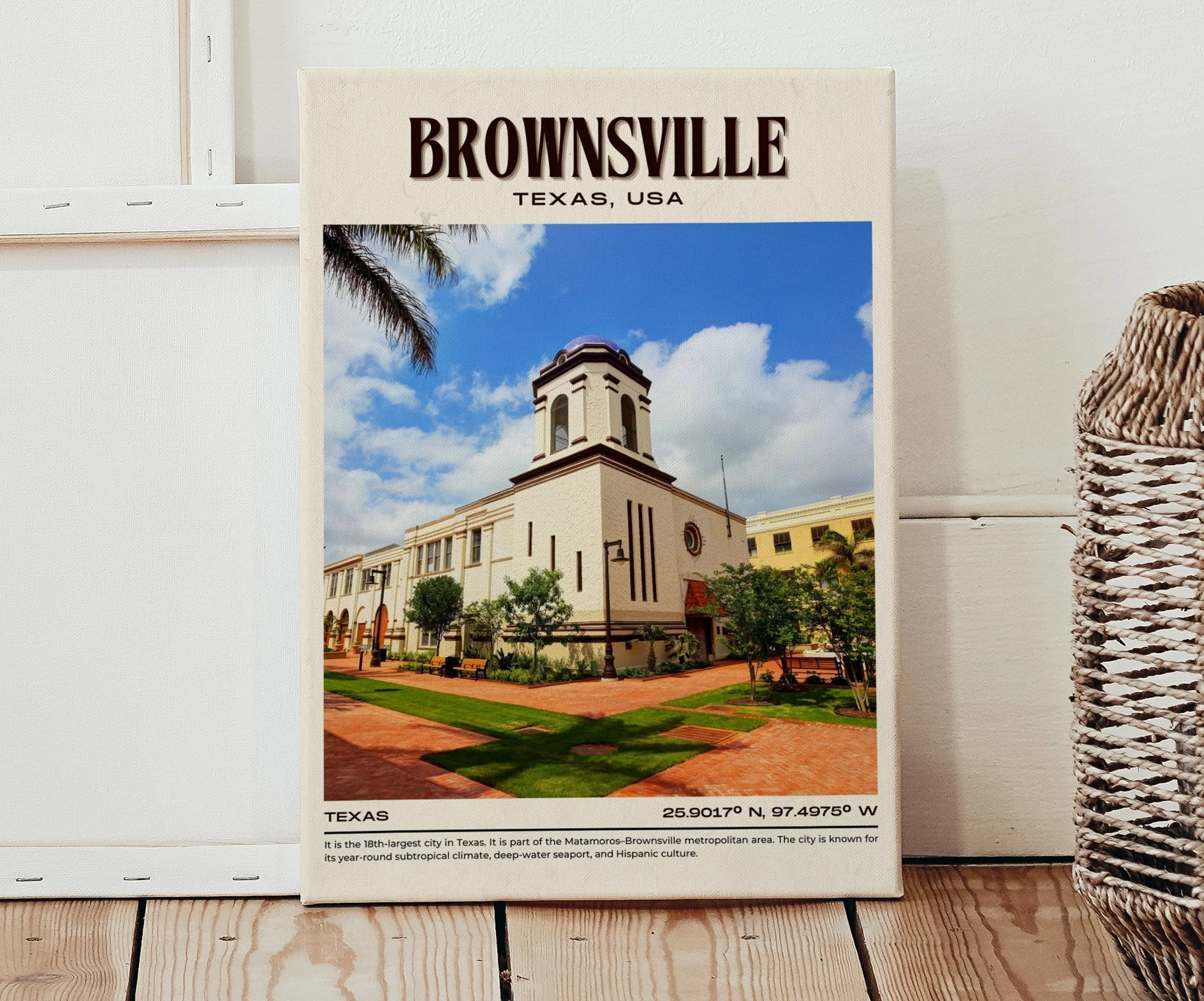 Brownsville Vintage Wall Art, Texas, USA