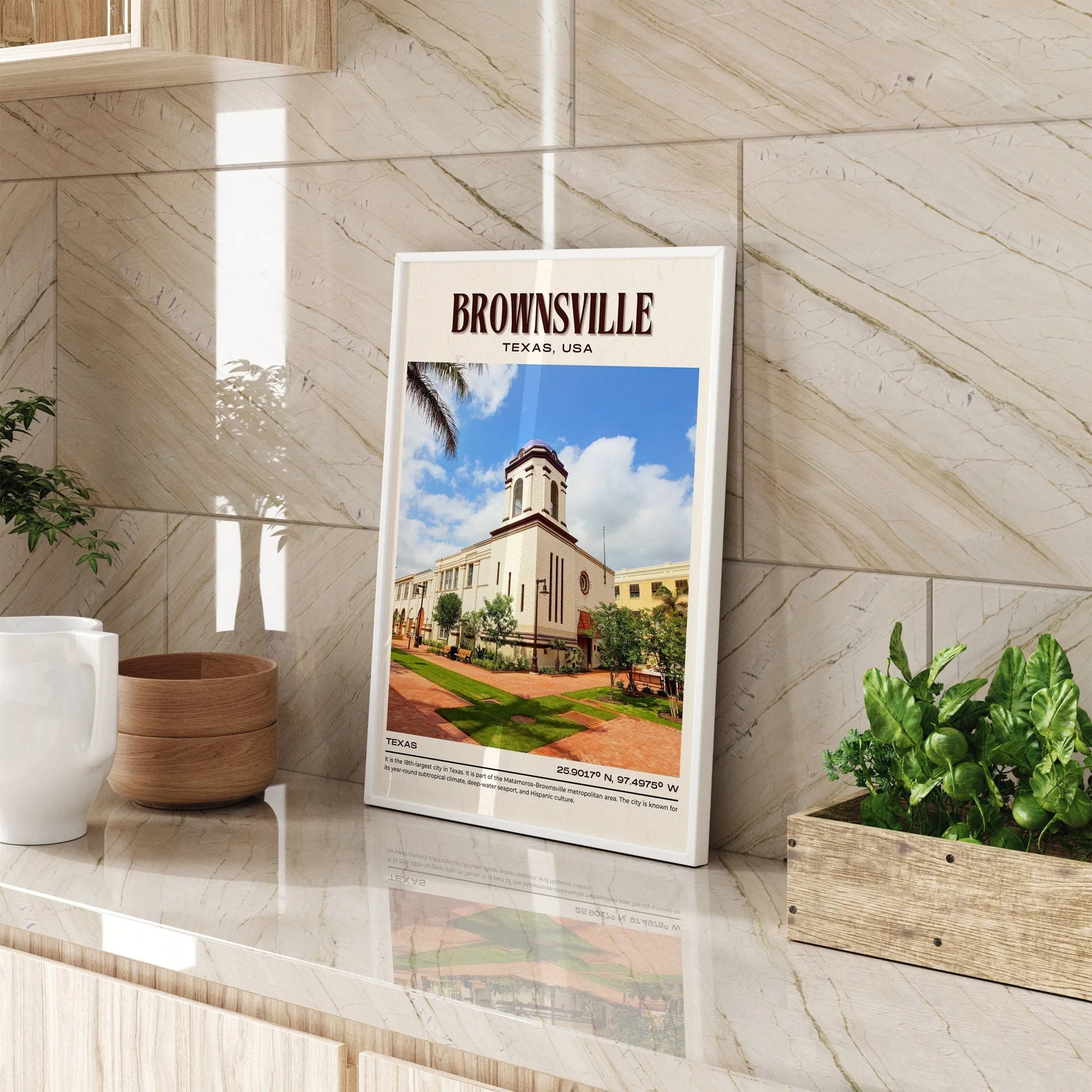 Brownsville Vintage Wall Art, Texas, USA