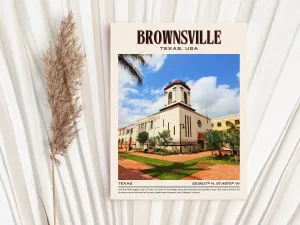 Brownsville Vintage Wall Art, Texas, USA