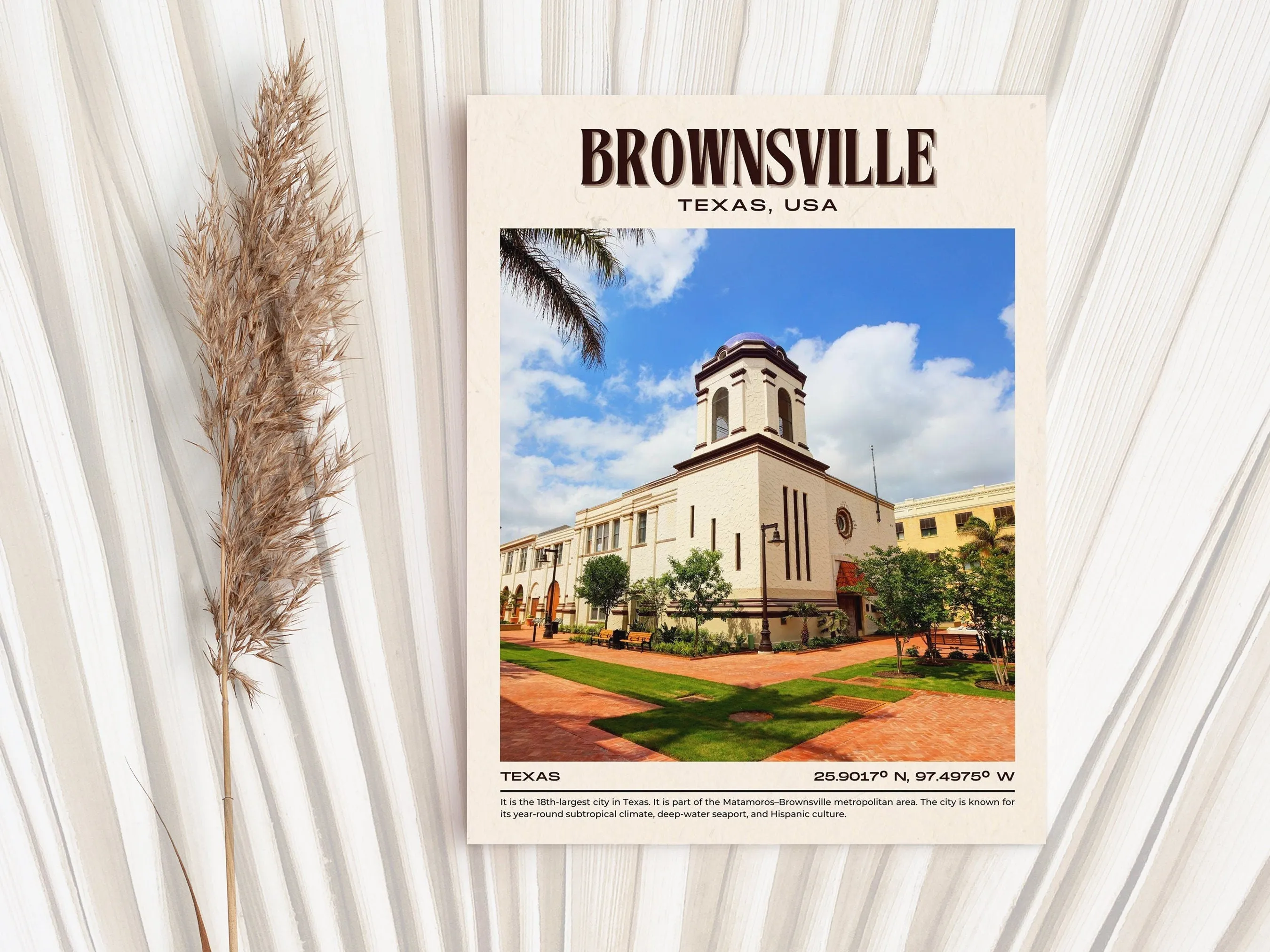 Brownsville Vintage Wall Art, Texas, USA