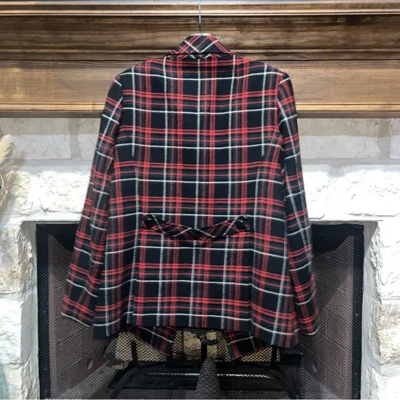 Cabi Tartan Plaid Double breasted Pea Coat