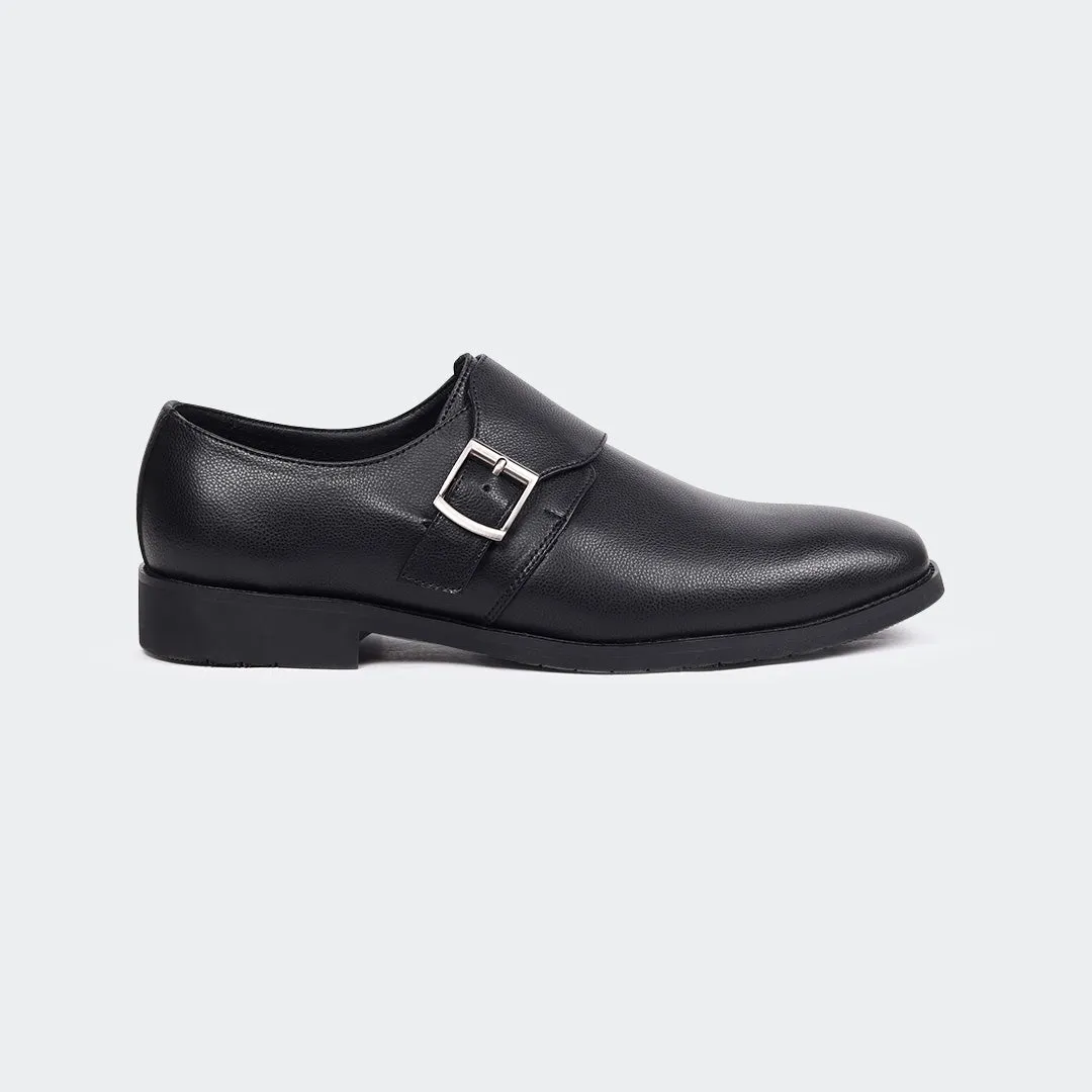 Caliber Shoes Black Penny Formal Shoes for Men (LEOPOLD T686G)