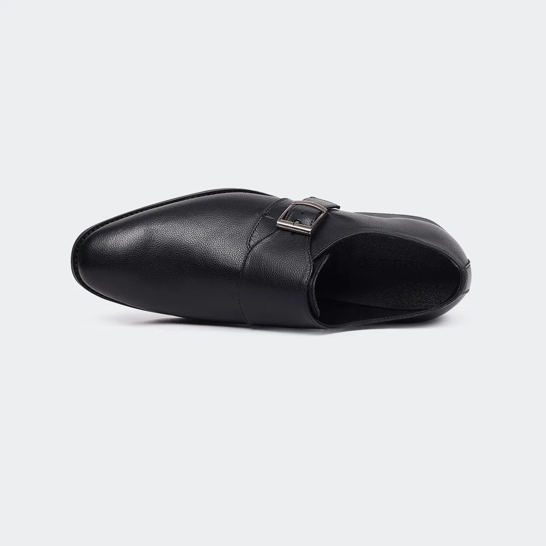 Caliber Shoes Black Penny Formal Shoes for Men (LEOPOLD T686G)