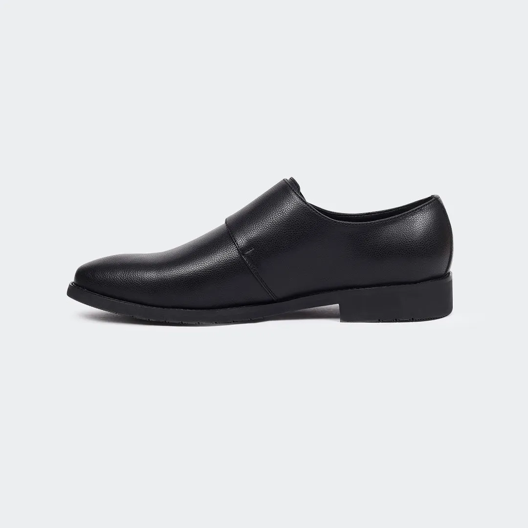 Caliber Shoes Black Penny Formal Shoes for Men (LEOPOLD T686G)