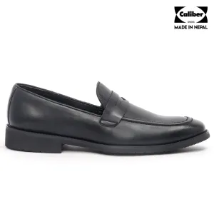 Caliber Shoes Black Slip On Formal Shoes for Men (T653C)