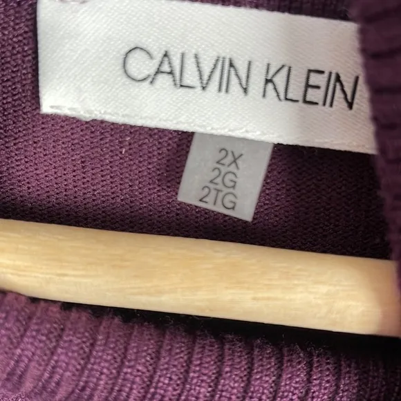 Calvin Klein long sleeve turtleneck pullover multicolor sweater Size 2X