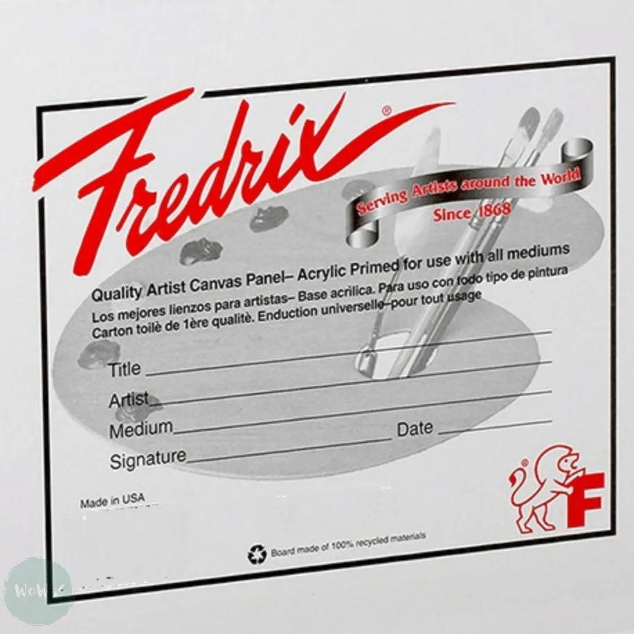 Canvas Board - WHITE PRIMED - FREDRIX - 10 x 10"