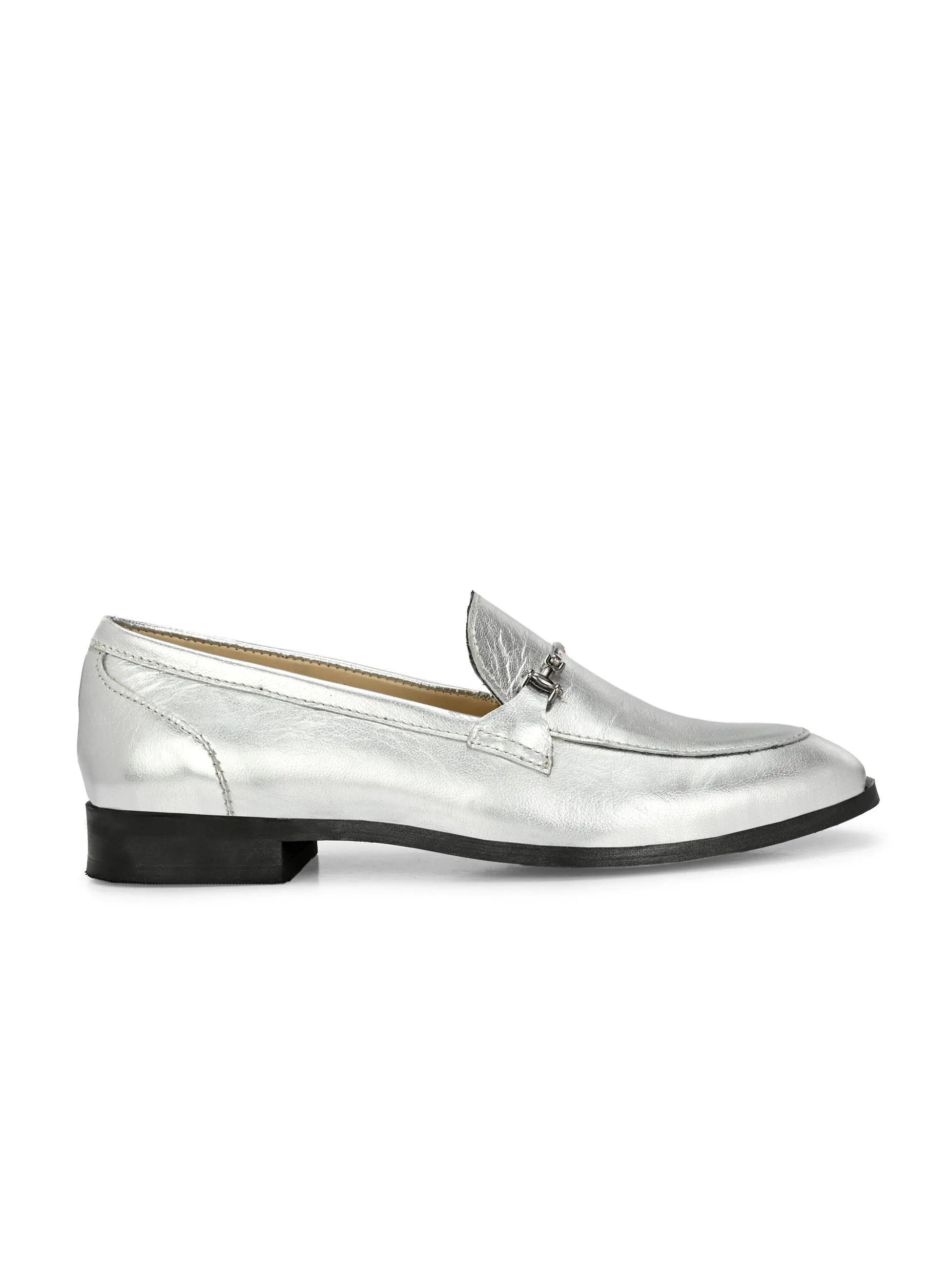 CARLO ROMANO BY WASAN SILVER COLOUR MOCCASIN SHOE FOR WOMEN