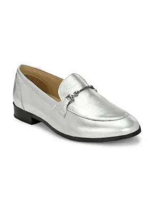 CARLO ROMANO BY WASAN SILVER COLOUR MOCCASIN SHOE FOR WOMEN