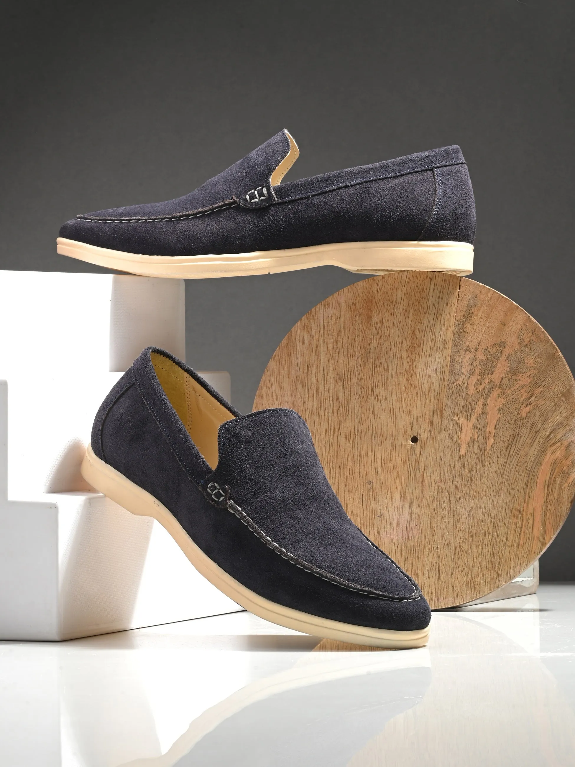 Carlo Romano Suede Leather Moccasin Loafer Shoes For men