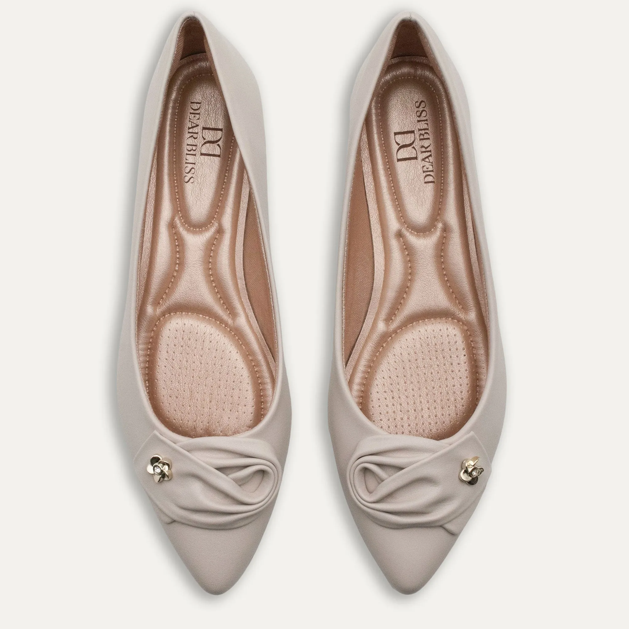 Carmen Off-White Pointed Toe Flats