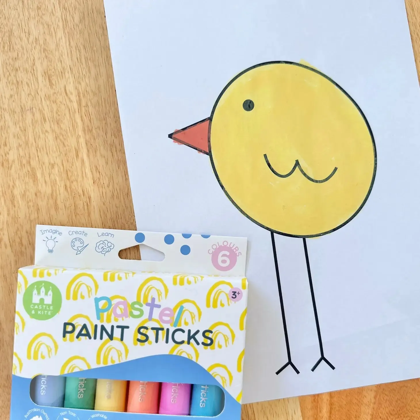 Castle & Kite Pastel Paint Sticks Pack of 6