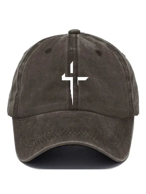 Casual Cross Print Baseball Cap