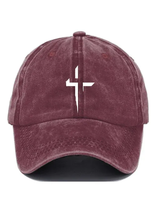 Casual Cross Print Baseball Cap