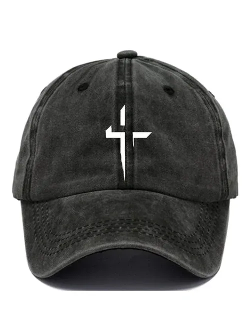 Casual Cross Print Baseball Cap